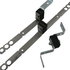 Three different Acoustic Wall Ties on a white background