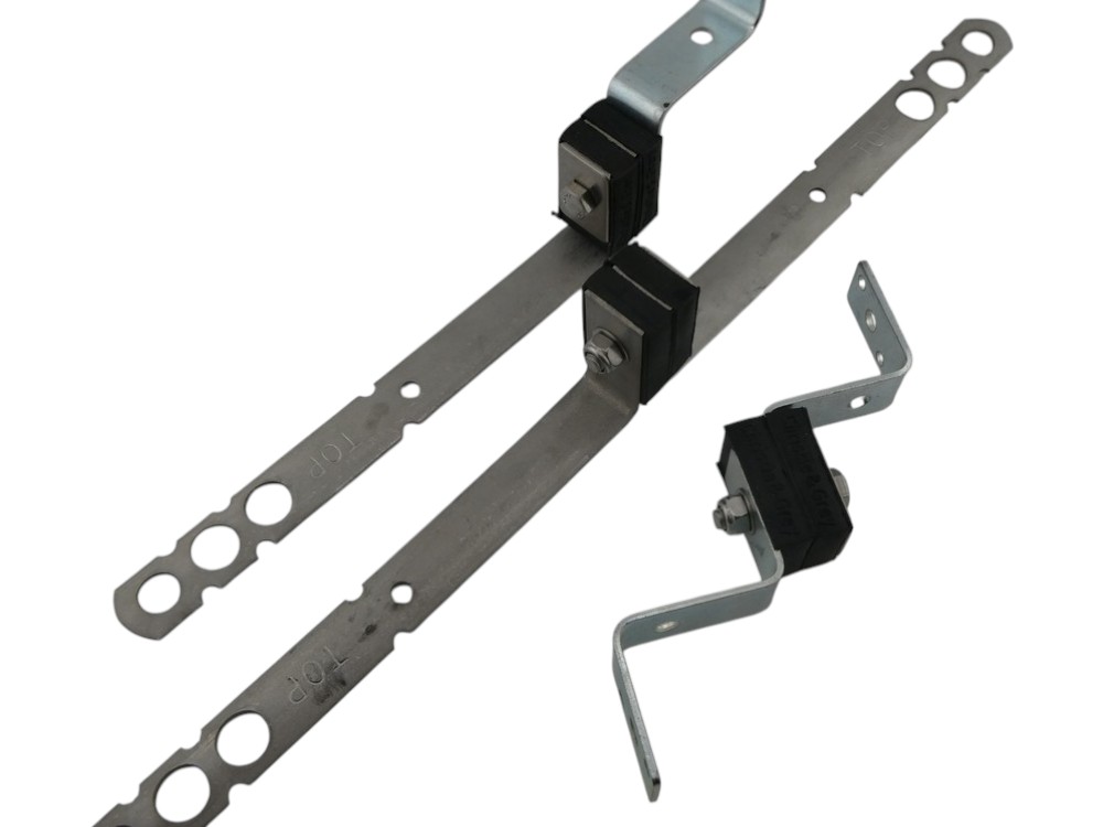 Three different Acoustic Wall Ties on a white background