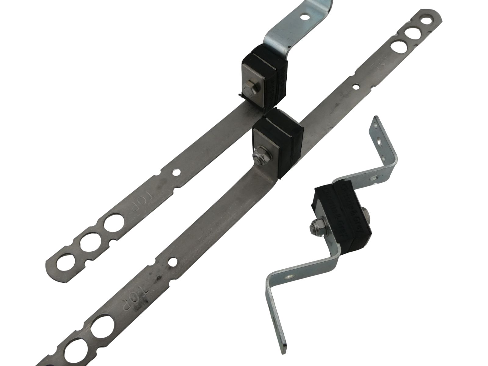 Three different Acoustic Wall Ties on a white background