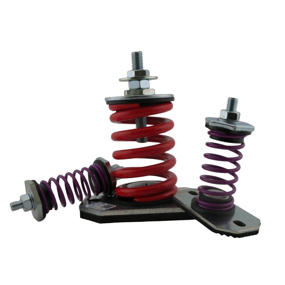 Three Open Spring Mountings of varying sizes, on a white background